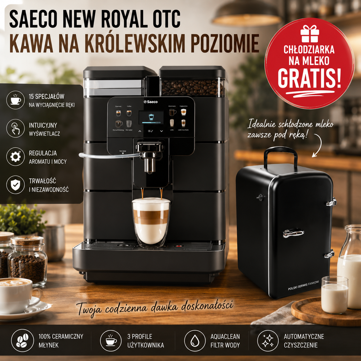 Grafika promocji: Saeco Royal OTC z czajnikiem