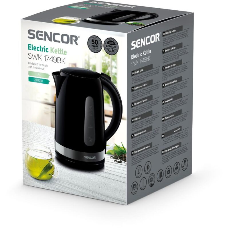 Czajnik elektryczny Sencor SWK 1749BK — opakowanie produktu