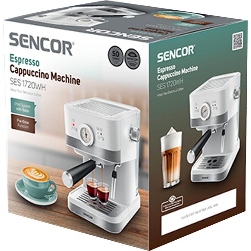 Ekspres kolbowy Sencor SES 1720WH Espresso Maker — opakowanie produktu