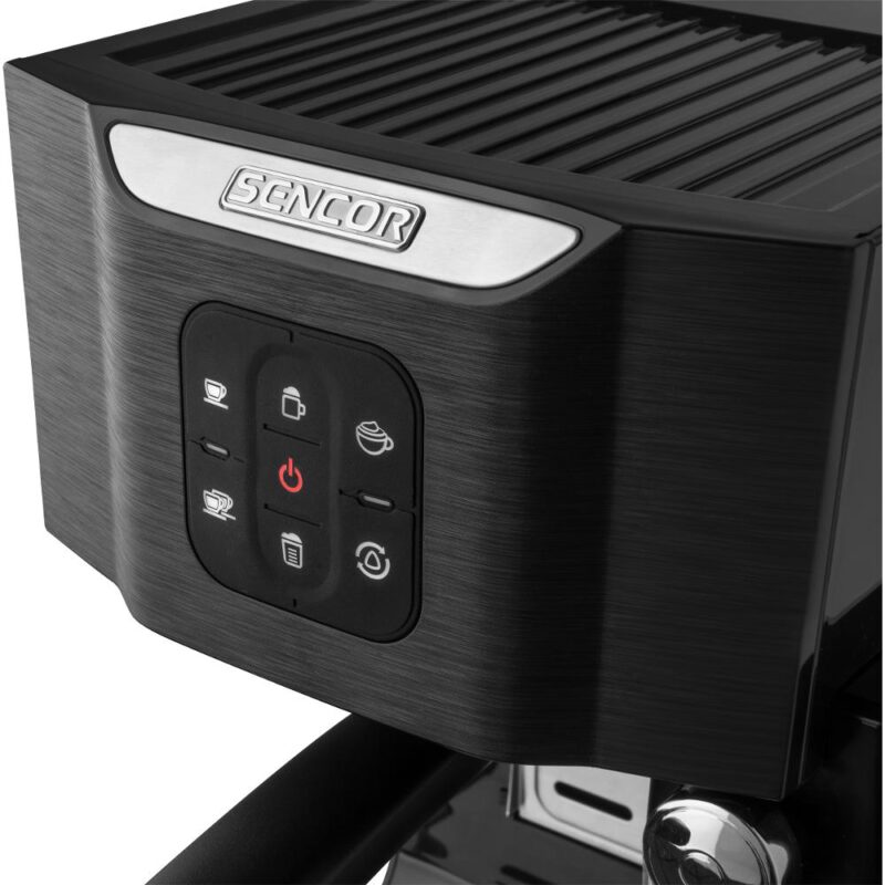 Ekspres kolbowy Sencor SES 4040BK — panel sterowania