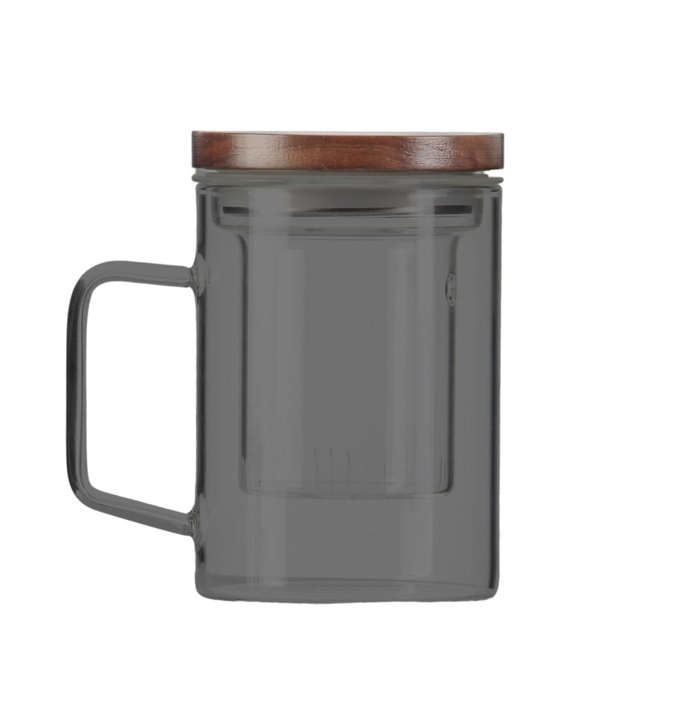 Szklanka z zaparzaczem Soho 350 ml grafitowa