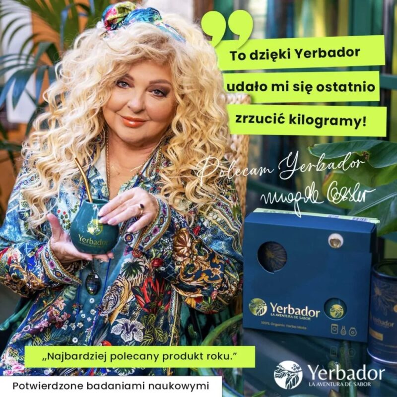 Materiał reklamowy Yerbador z prezentacją yerba mate i akcesoriów