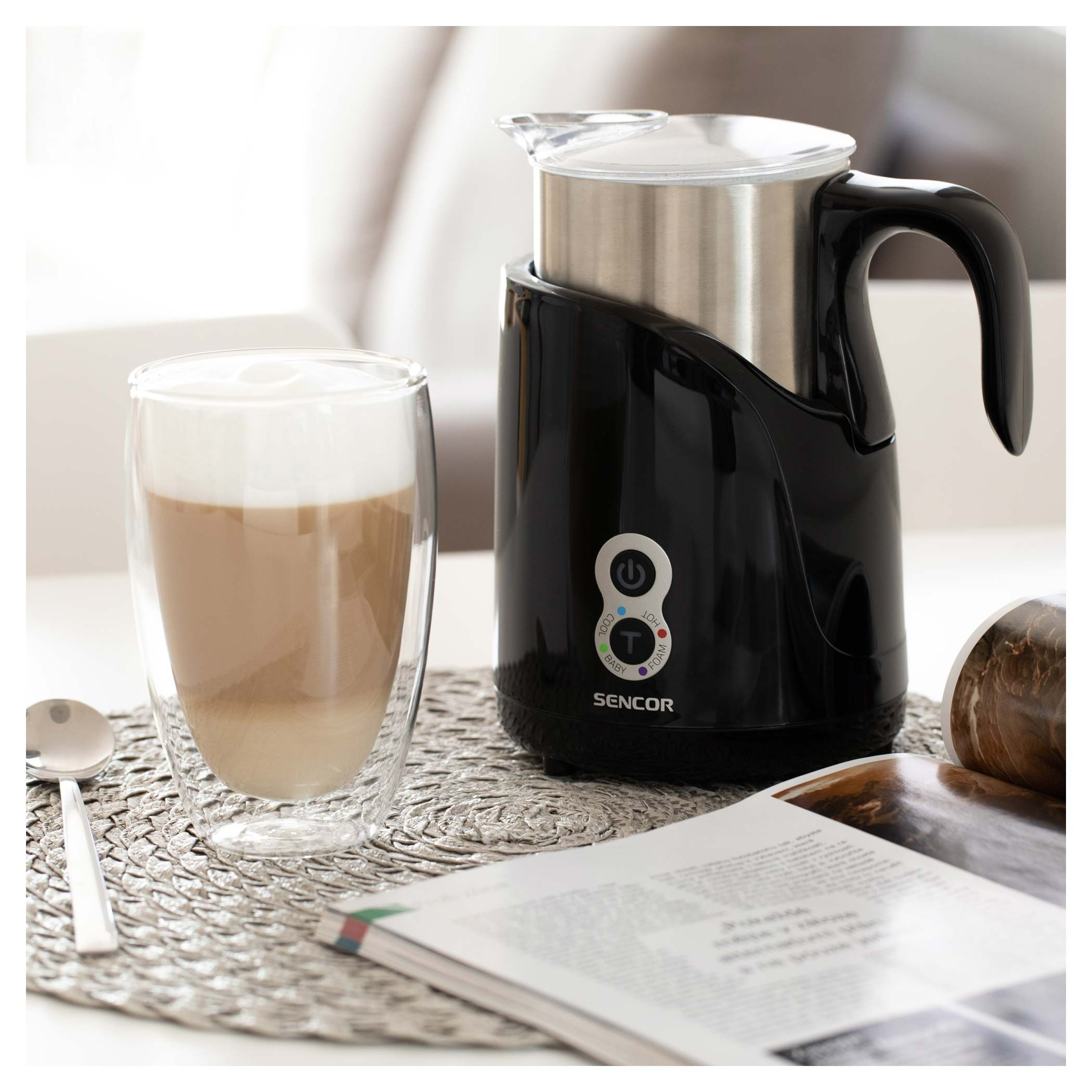 Spieniacz i podgrzewacz do mleka Sencor SMF 4000BK - obrazek 3