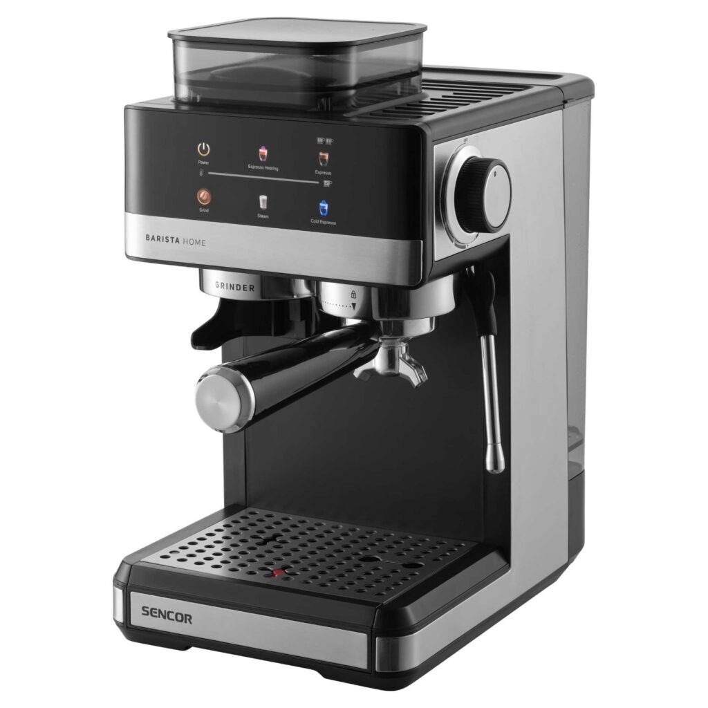 Ekspres kolbowy Sencor SES 5000SS espresso z wbudowanym młynkiem