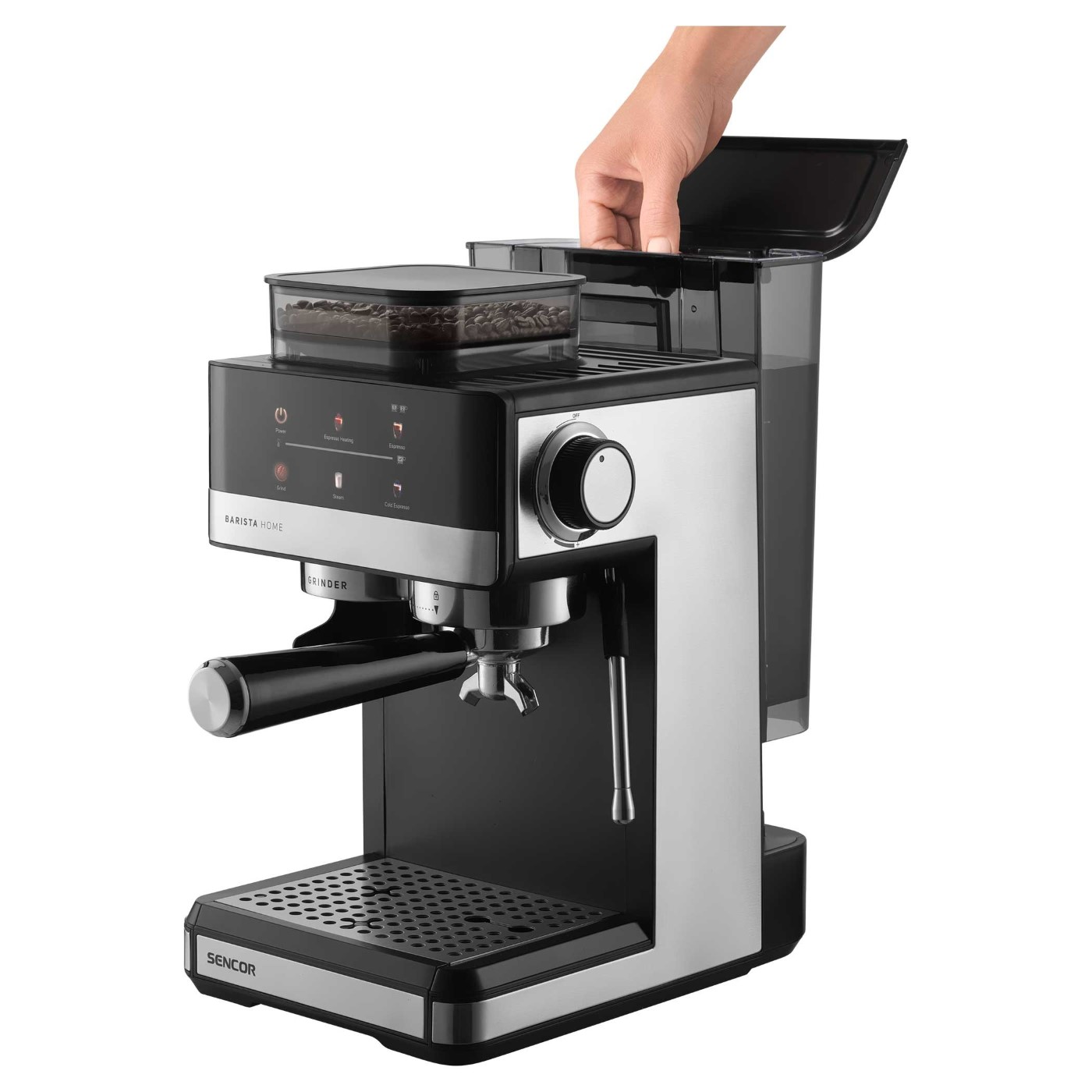 Ekspres do kawy Sencor SES 5000SS espresso z wbudowanym młynkiem - obrazek 5