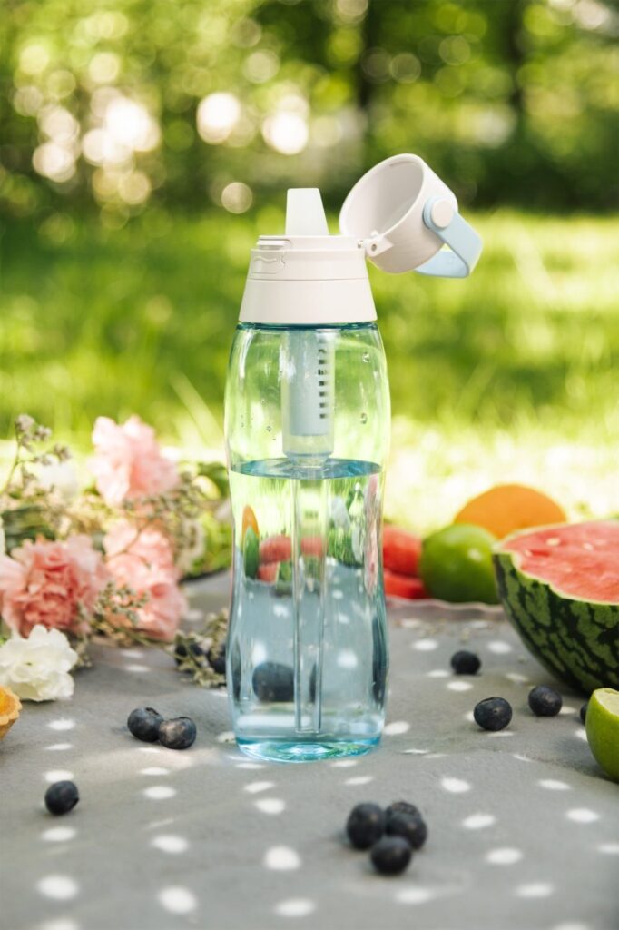 Butelka Filtrująca Aqualogis Aqua&Go Tritan – Niebieska 750 ml
