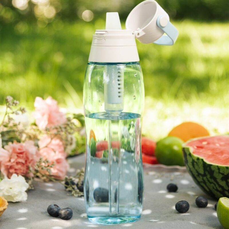 Butelka Filtrująca Aqualogis Aqua&Go Tritan – Niebieska 750 ml