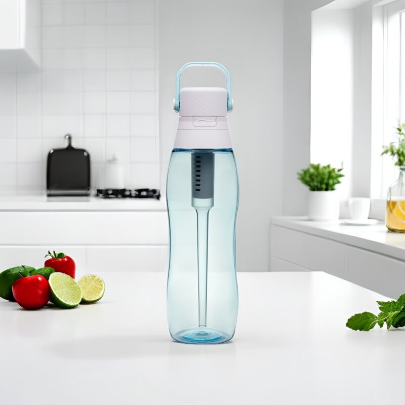Butelka Filtrująca Aqualogis Aqua&Go Tritan – Niebieska 750 ml