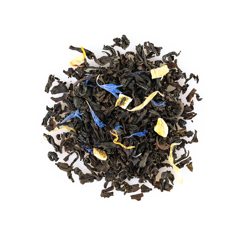 Herbata czarna Palmira Earl Gray z bergamotką 10 szt — liście i składniki mieszanki