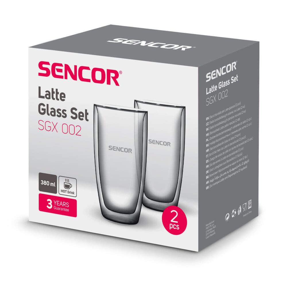 Szklanka do latte Sencor SGX 002 — opakowanie produktu