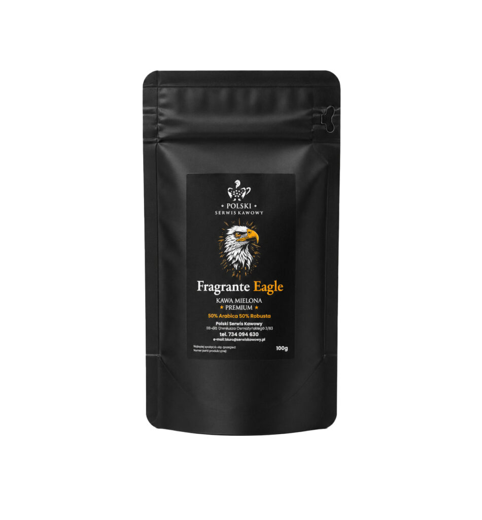 Kawa mielona Fragrante Eagle Premium 100 g – opakowanie Polskiego Serwisu Kawowego
