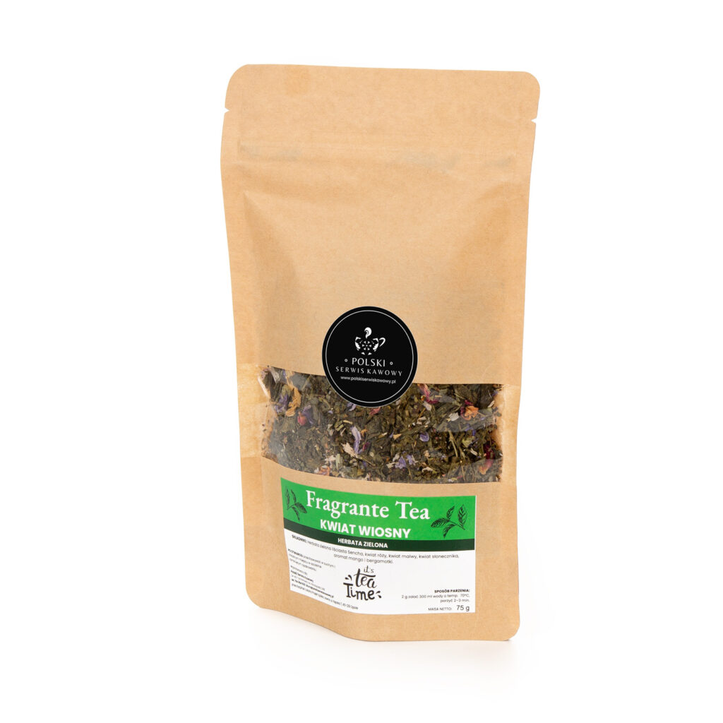 Herbata zielona Fragrante Tea – Kwiat Wiosny 75 g – opakowanie Polskiego Serwisu Kawowego