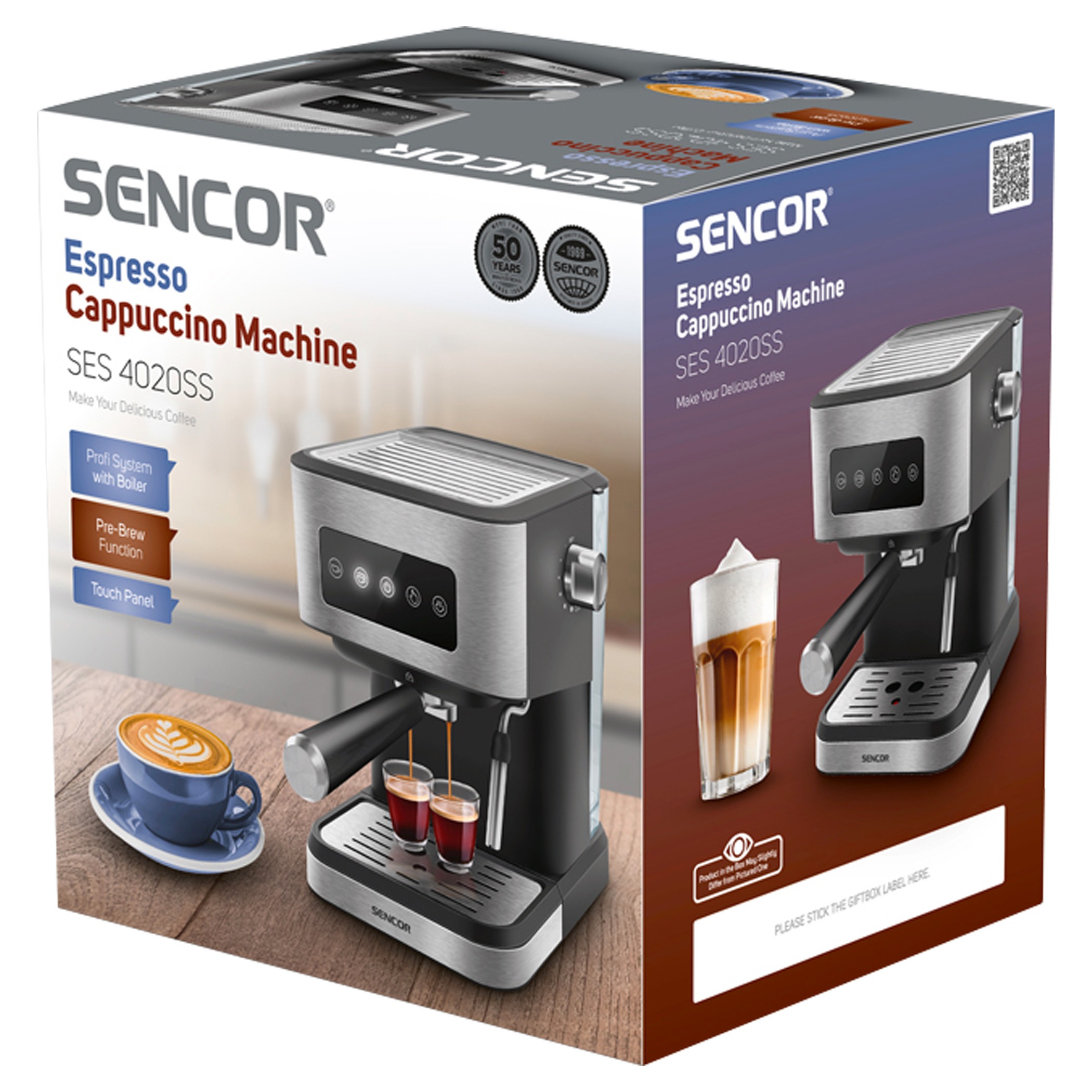 Sencor SES 4020SS – Ekspres kolbowy 20 bar do espresso i cappuccino, stal nierdzewna - obrazek 13