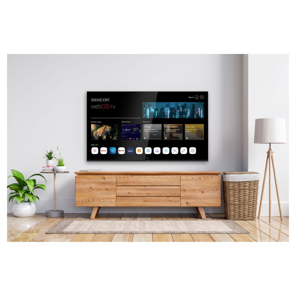 Telewizor Smart TV 65" 4K UHD webOS Sencor SLE 65US803B - nowy