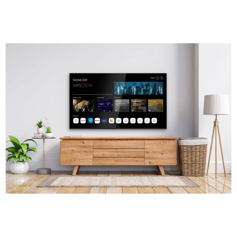 Telewizor Smart TV 65" 4K UHD webOS Sencor SLE 65US803B - nowy
