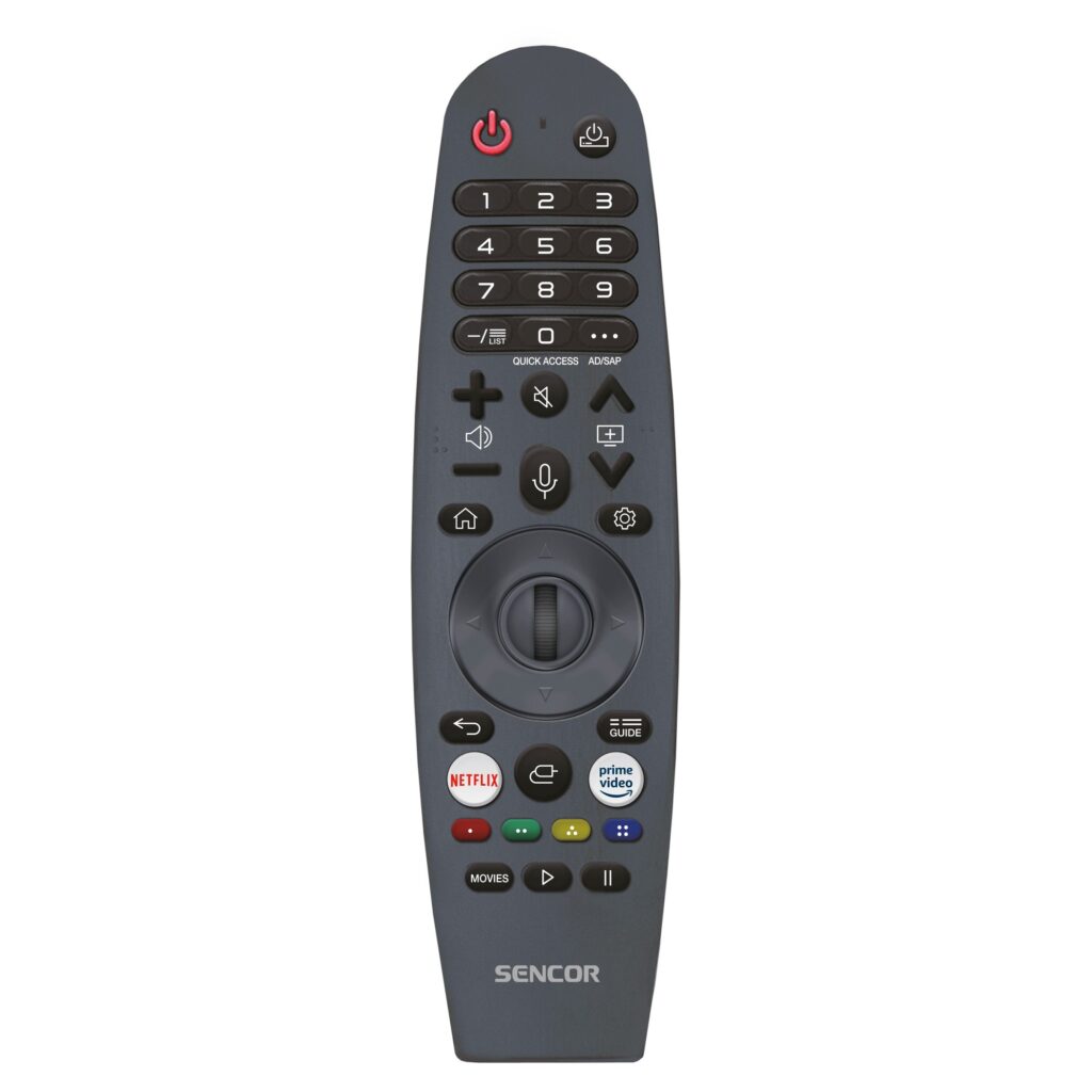 Telewizor Smart TV 65" 4K UHD webOS Sencor SLE 65US803B - nowy — pilot