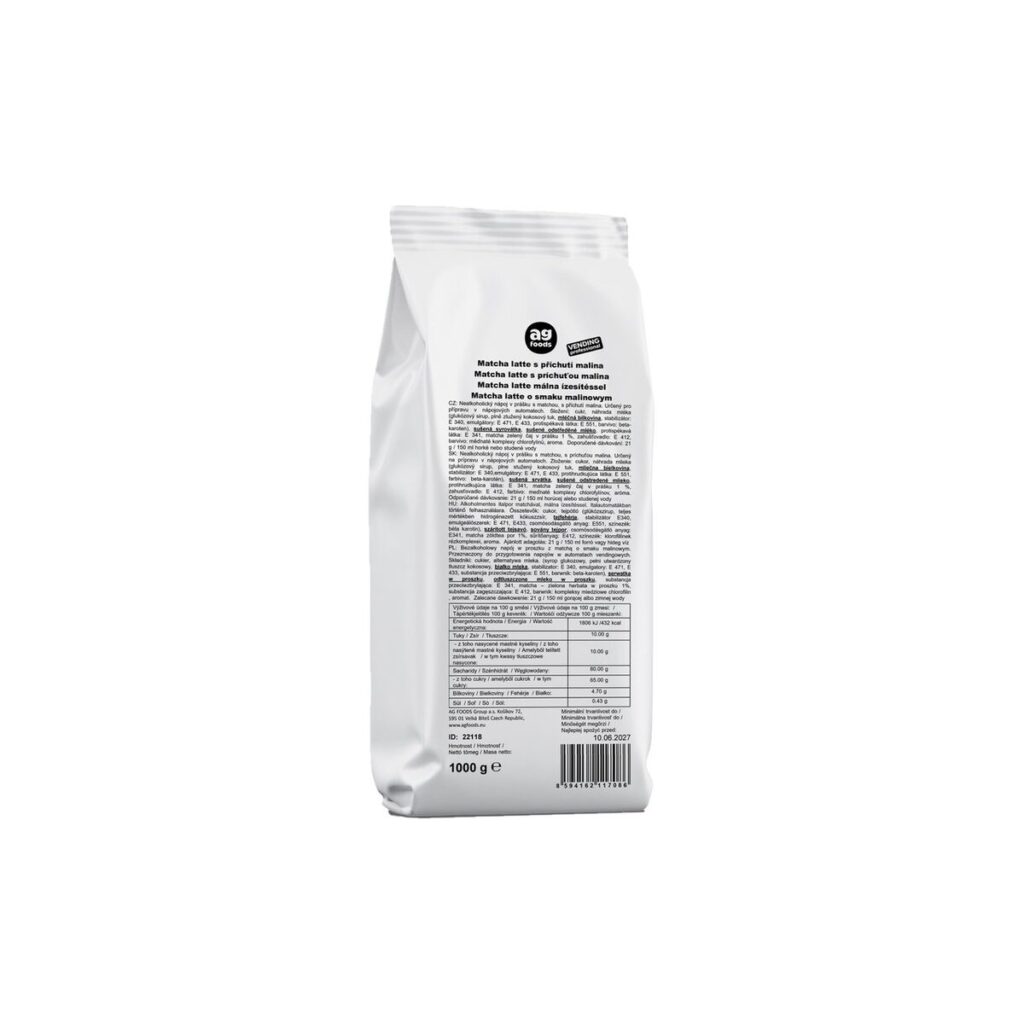 Napój instant AG PRO Matcha Latte malina 1000 g