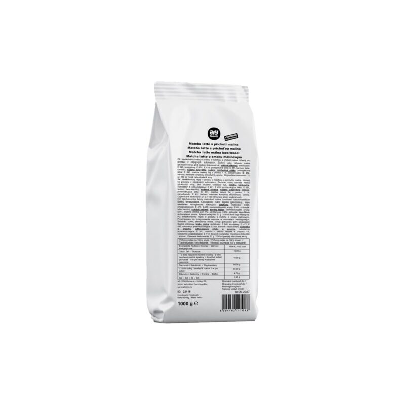 Napój instant AG PRO Matcha Latte malina 1000 g
