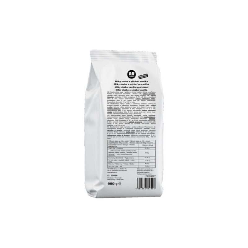 Napój instant AG PRO Milky Shake waniliowy 1000 g
