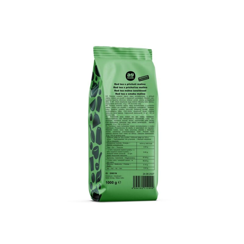 Opakowanie AG PRO Red Tea Malina 1000 g – napój instant do automatów