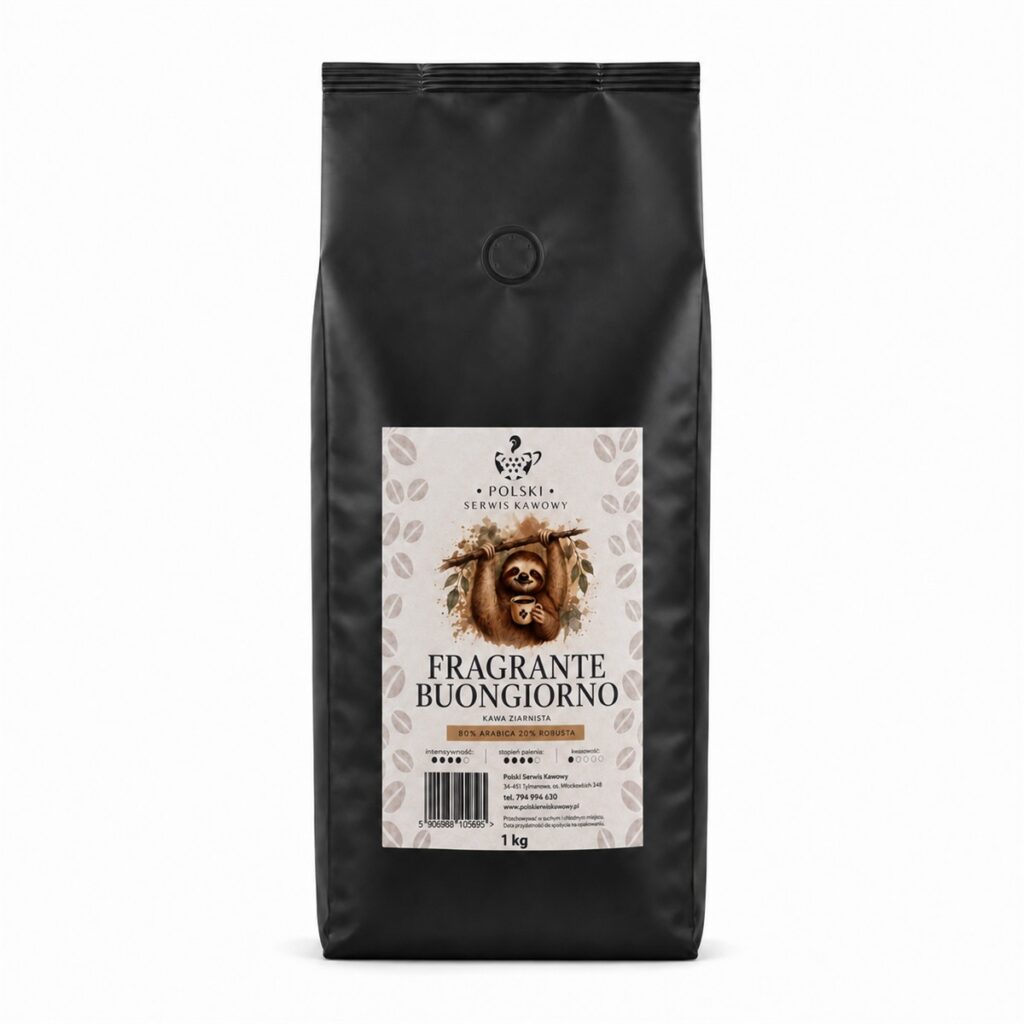 Kawa ziarnista Fragrante Buongiorno 1 kg – opakowanie Polskiego Serwisu Kawowego