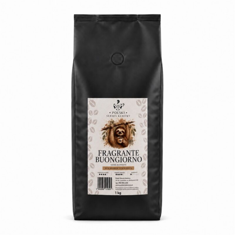 Kawa ziarnista Fragrante Buongiorno 1 kg – opakowanie Polskiego Serwisu Kawowego