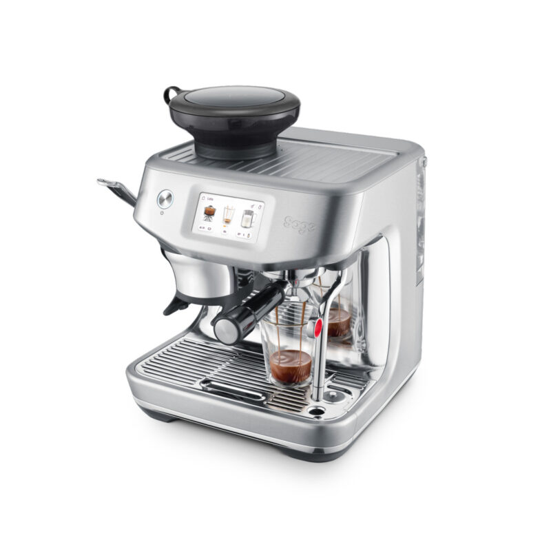 Ekspres Sage the Barista Touch Impress SES882BSS – widok z góry i boku