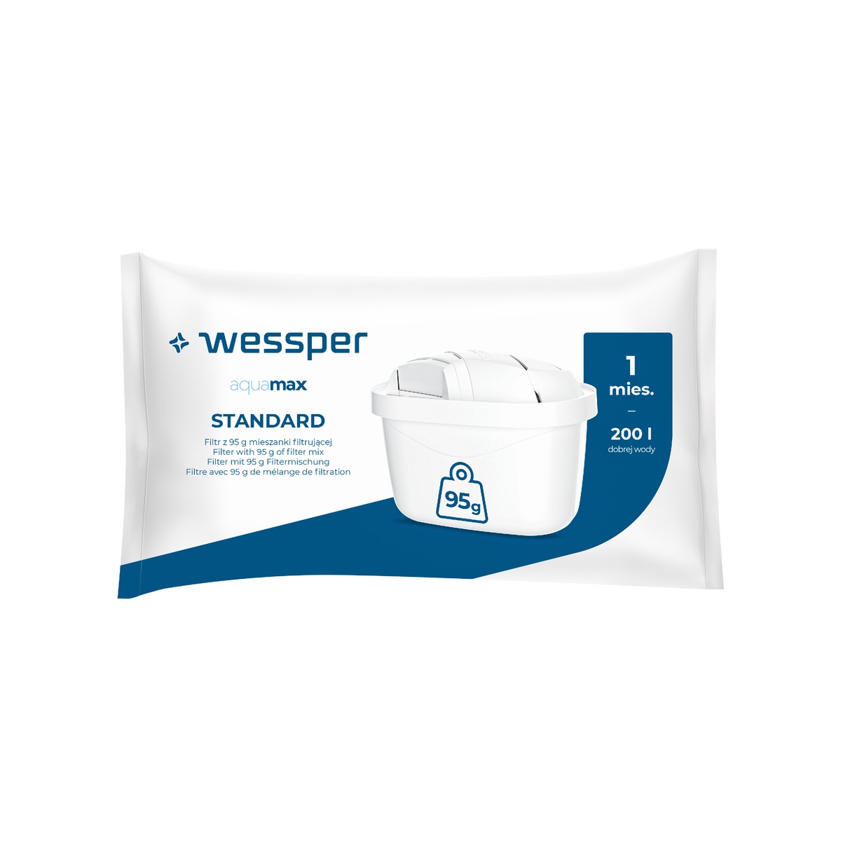 Wkład filtrujący Wessper AquaMax STANDARD 1 szt. – opakowanie pojedynczego wkładu