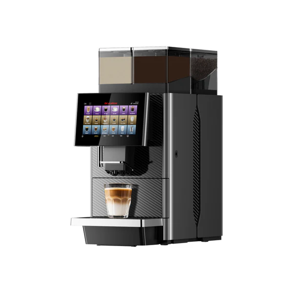 Dr.Coffee T200 – ekspres z pojemnikami instant, widok pod kątem