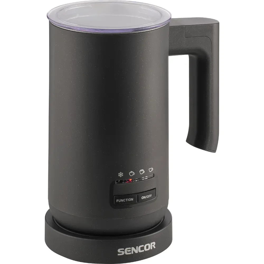 Czarny spieniacz do mleka Sencor SMF 2010BK – widok z przodu pod kątem